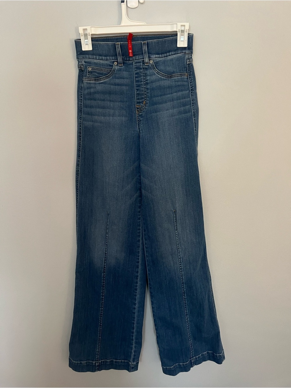 SPANX seamed wide leg vintage indigo jeans size XS - Picture 3 of 12